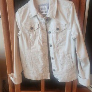 Market & Spruce Classic Denim Jacket - Cream Neutral